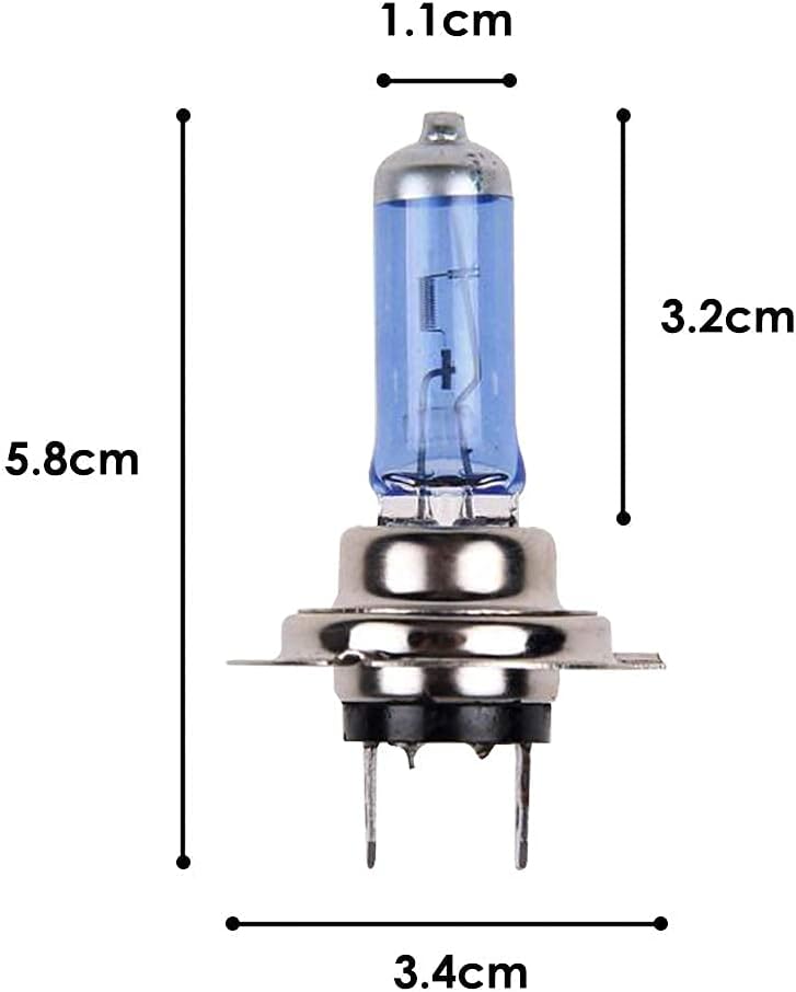 JJ PRIME H7 Super Bright White Halogen Xenon Bulbs (4 Pack)