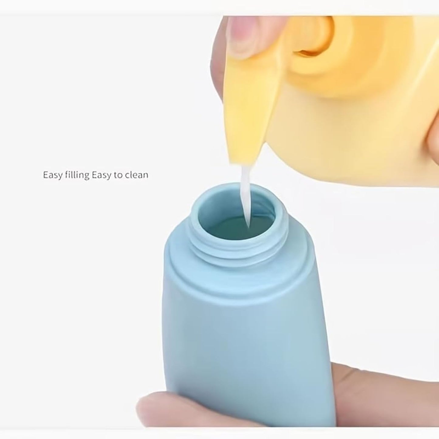 Refillable Squeeze Bottles (Set of 4) for Lotions, Shampoo and Conditioner