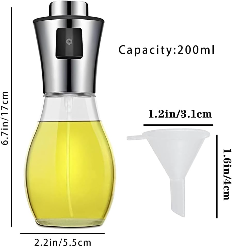Oil Sprayer Bottle – Glass Olive Oil & Vinegar Spray Dispenser (200ml)