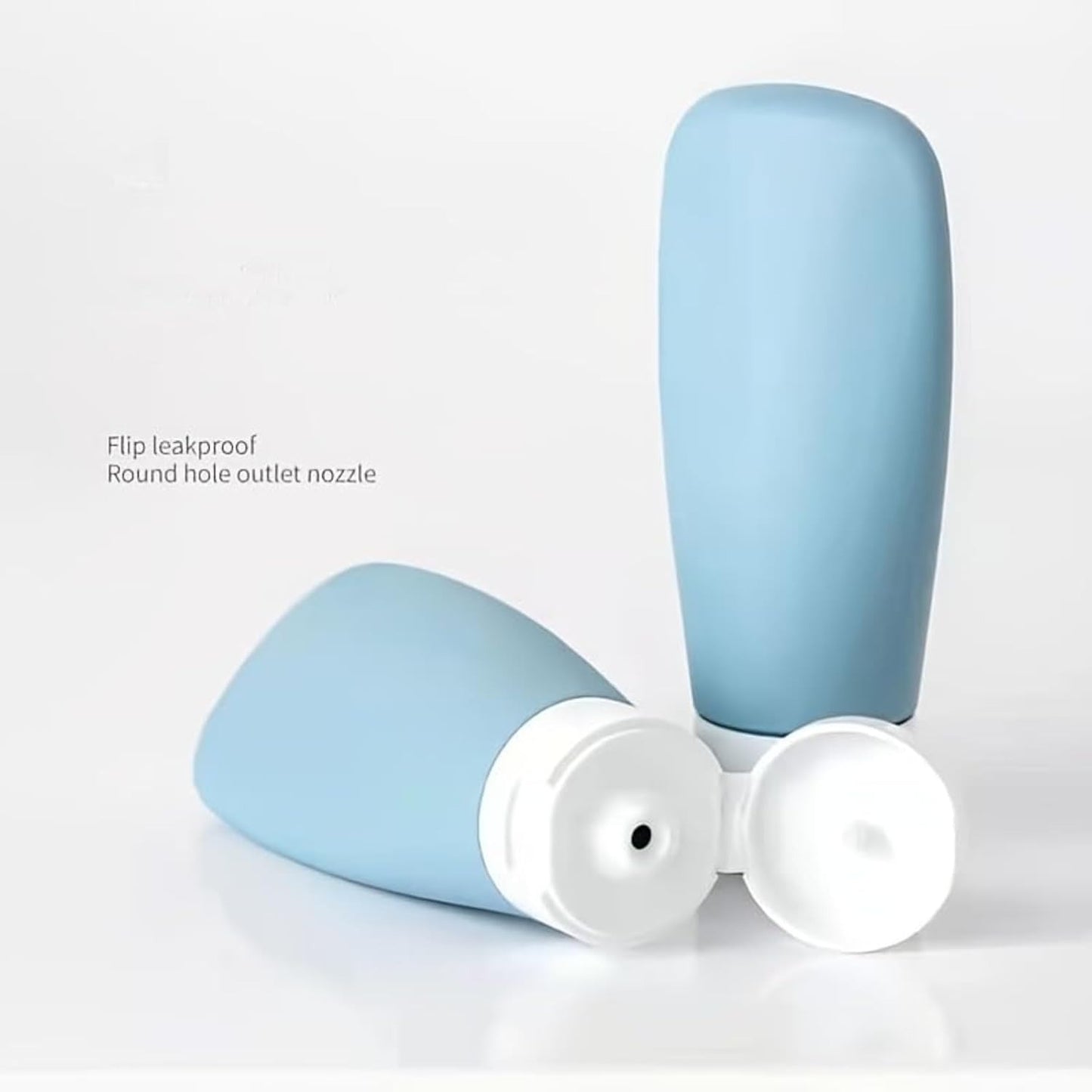 Refillable Squeeze Bottles (Set of 4) for Lotions, Shampoo and Conditioner