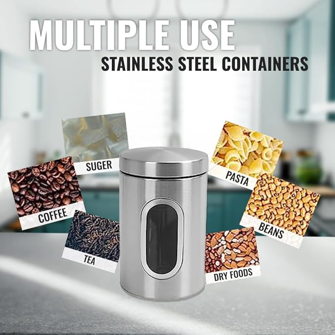 1ABOVE 3 Pc Kitchen Storage Canisters
