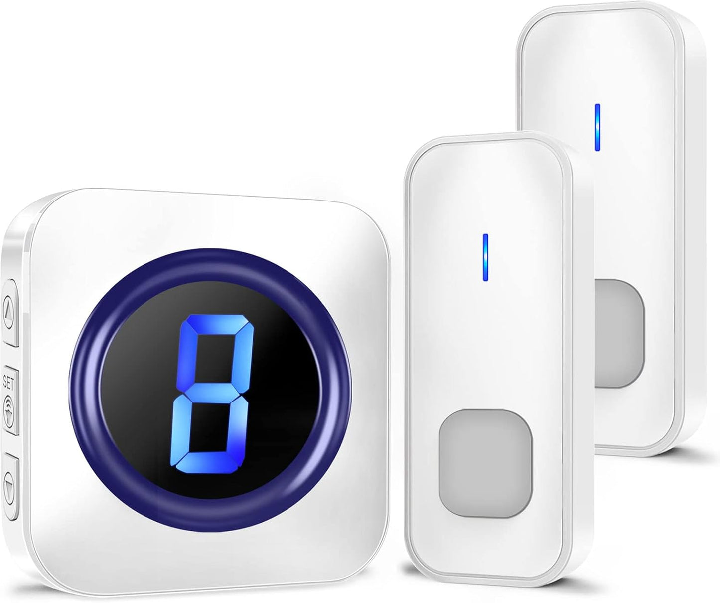 Wireless Doorbell Plug-In Chime Kit with LED Number Display