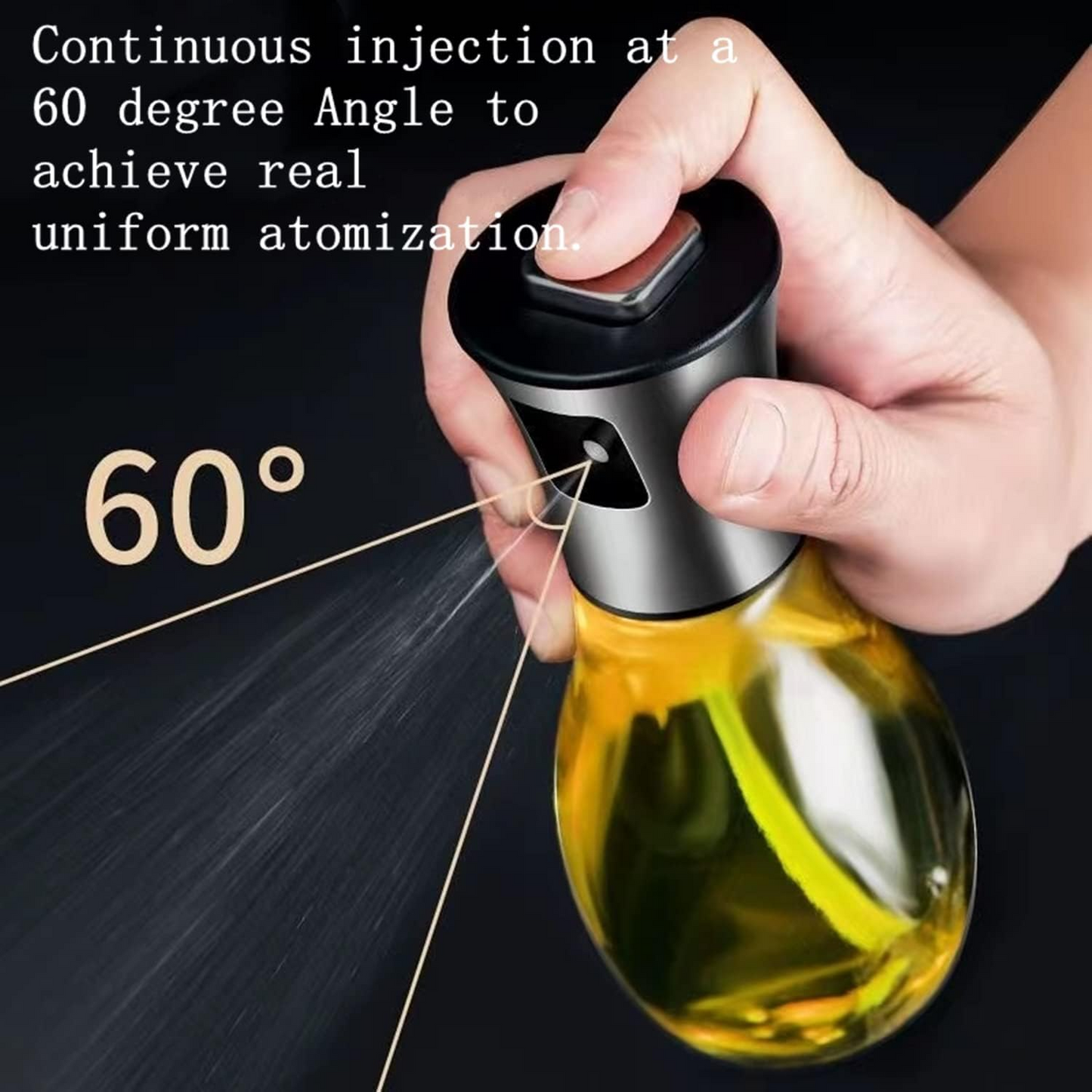 Oil Sprayer Bottle – Glass Olive Oil & Vinegar Spray Dispenser (200ml)