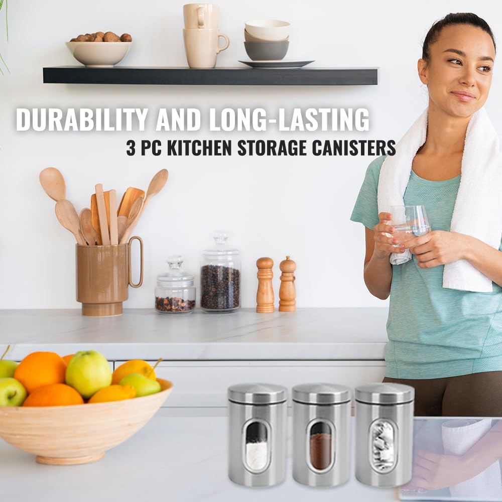 1ABOVE 3 Pc Kitchen Storage Canisters