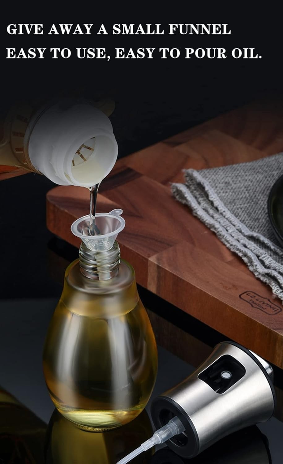 Oil Sprayer Bottle – Glass Olive Oil & Vinegar Spray Dispenser (200ml)