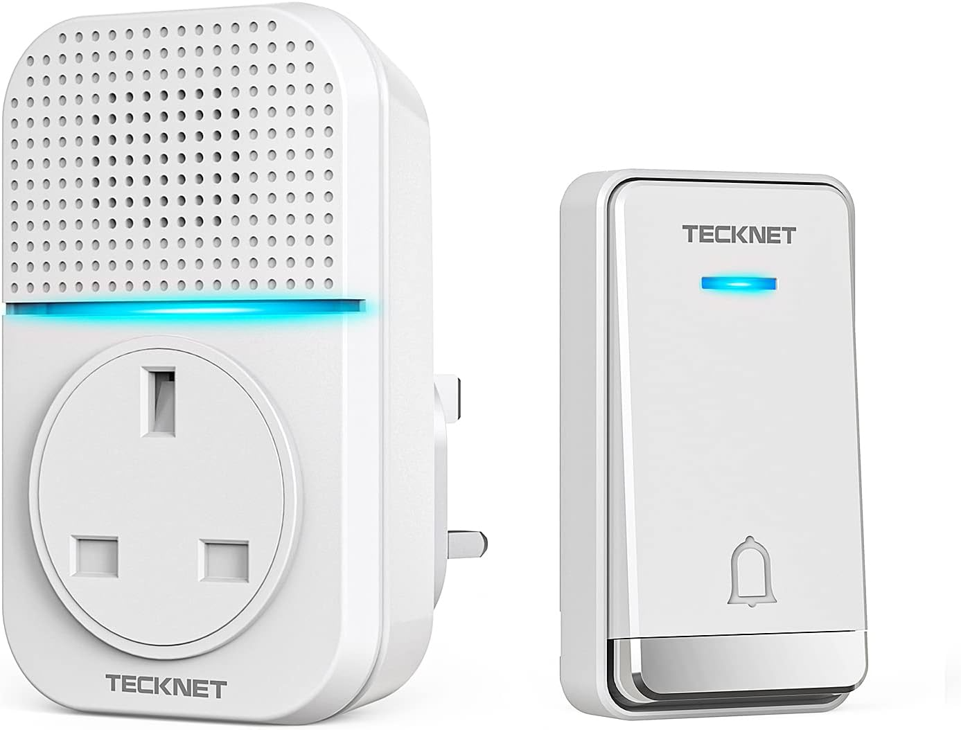 Wireless Self-Powered Doorbell with Plug-In LED Receiver – 1300ft Range