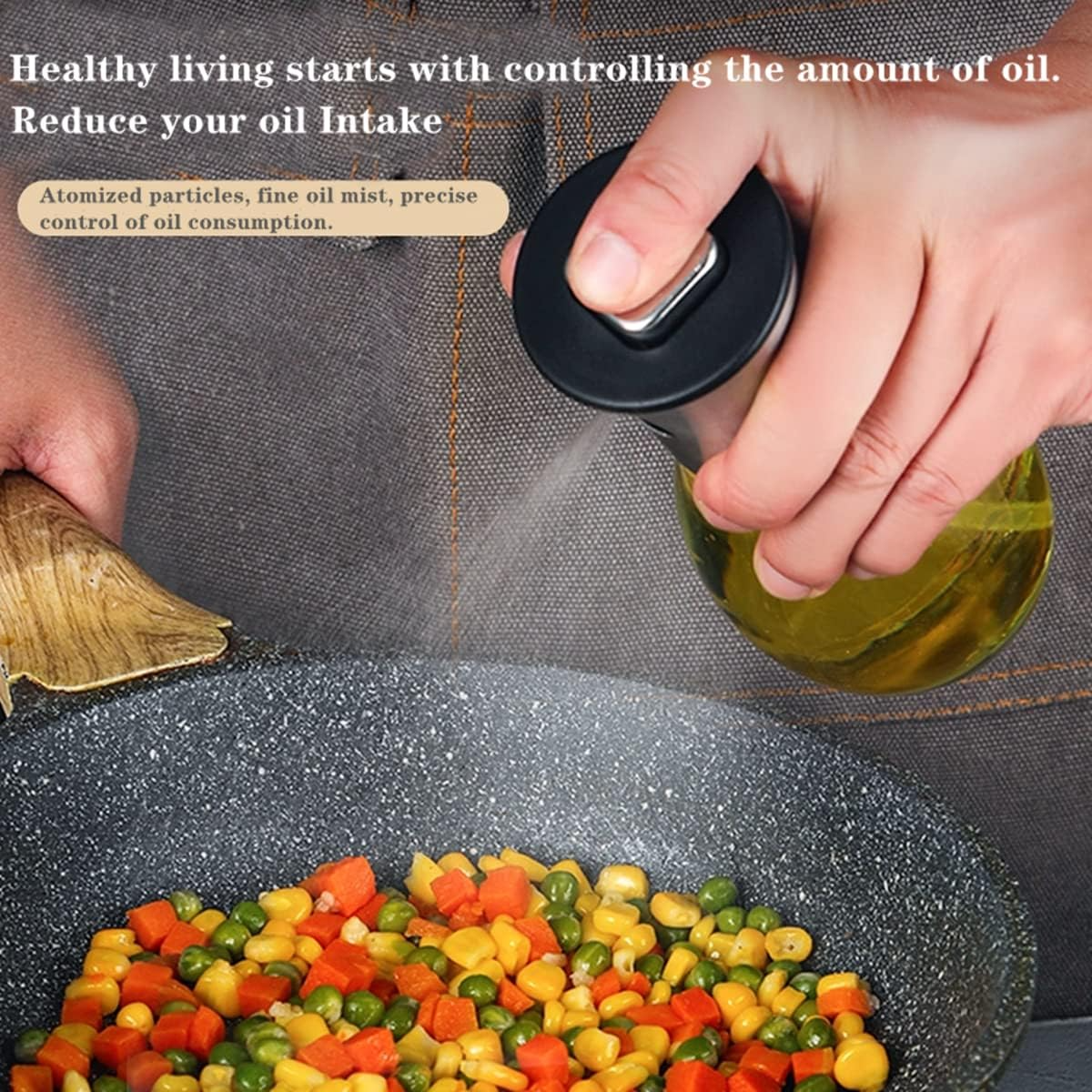 Oil Sprayer Bottle – Glass Olive Oil & Vinegar Spray Dispenser (200ml)