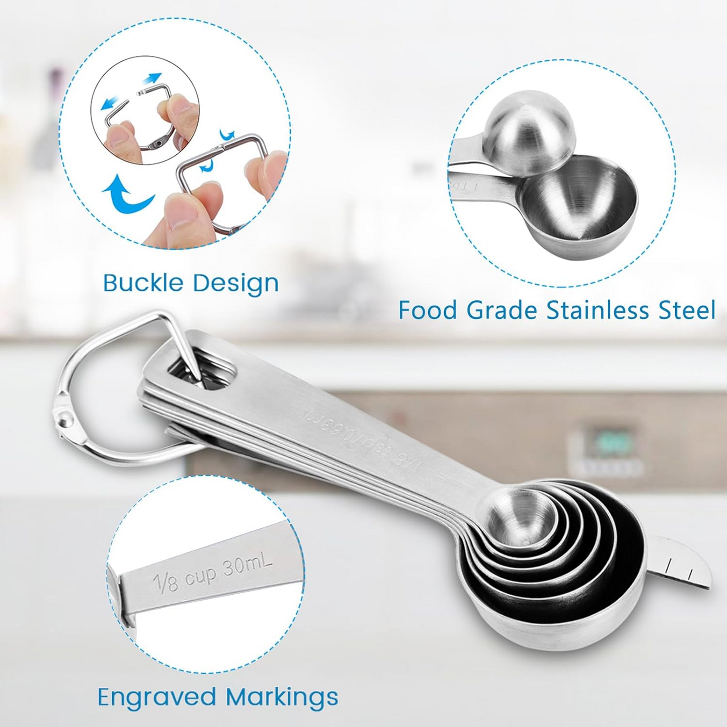 Stainless Steel Measuring Cups & Spoons Set – Precision Baking Tools (13 Pieces)