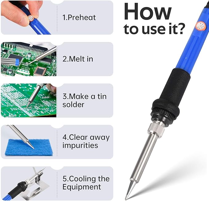 WeLeauto Soldering Iron Kit 60W
