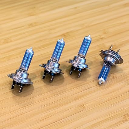 JJ PRIME H7 Super Bright White Halogen Xenon Bulbs (4 Pack)