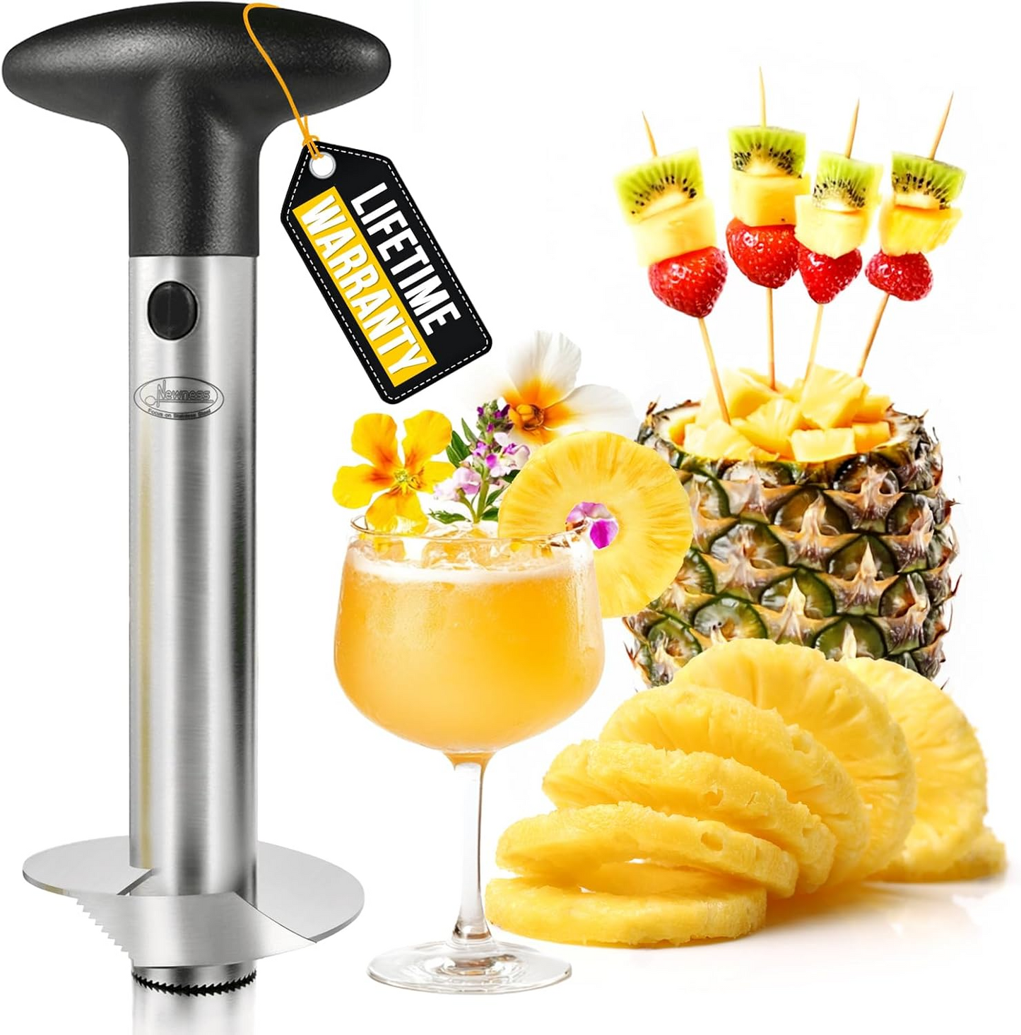 Stainless Steel Pineapple Corer – Easy Slice & Peel Pineapple Cutter