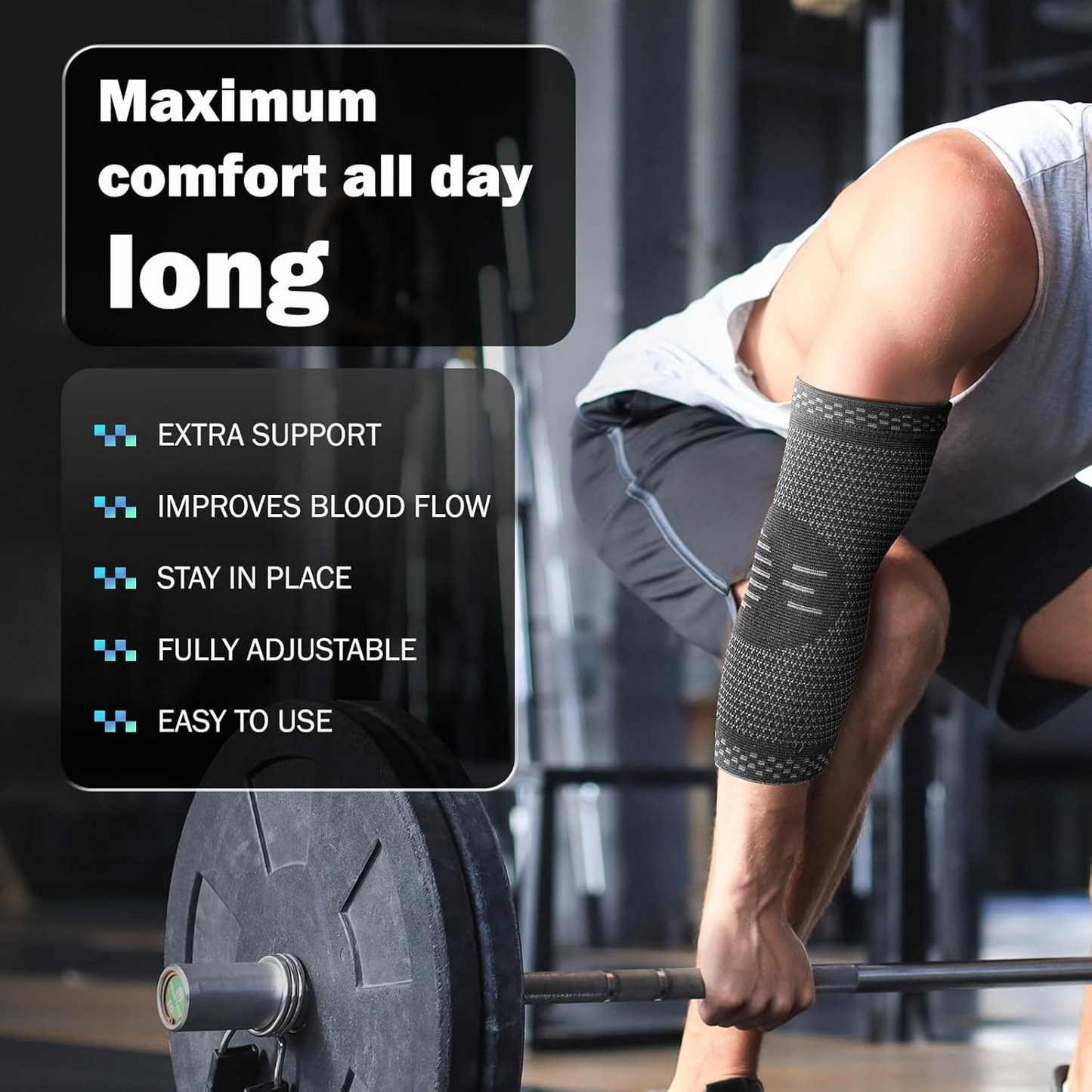 Elbow Brace Compression Support – POWERLIX Elbow Support Sleeves (Pair)