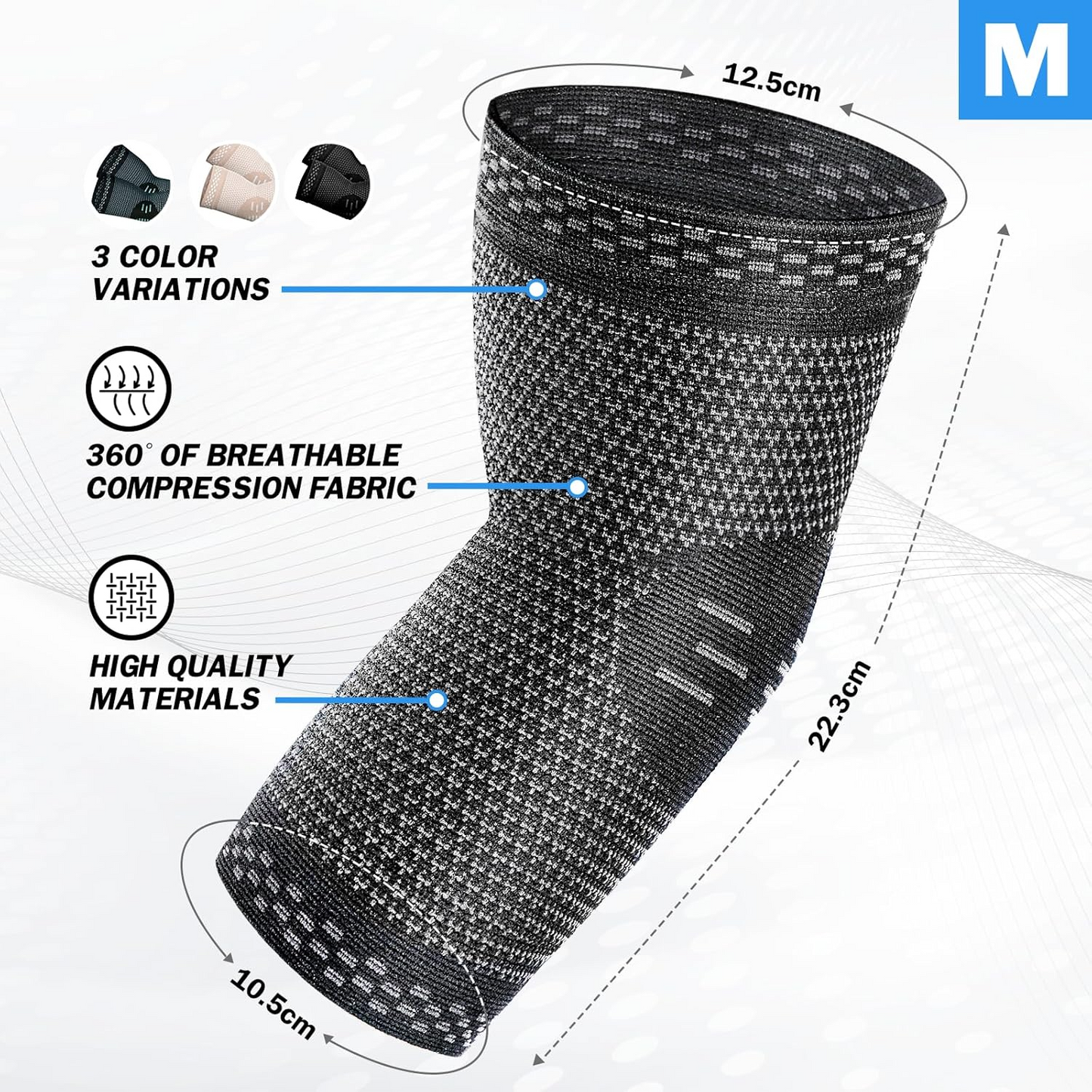 Elbow Brace Compression Support – POWERLIX Elbow Support Sleeves (Pair)