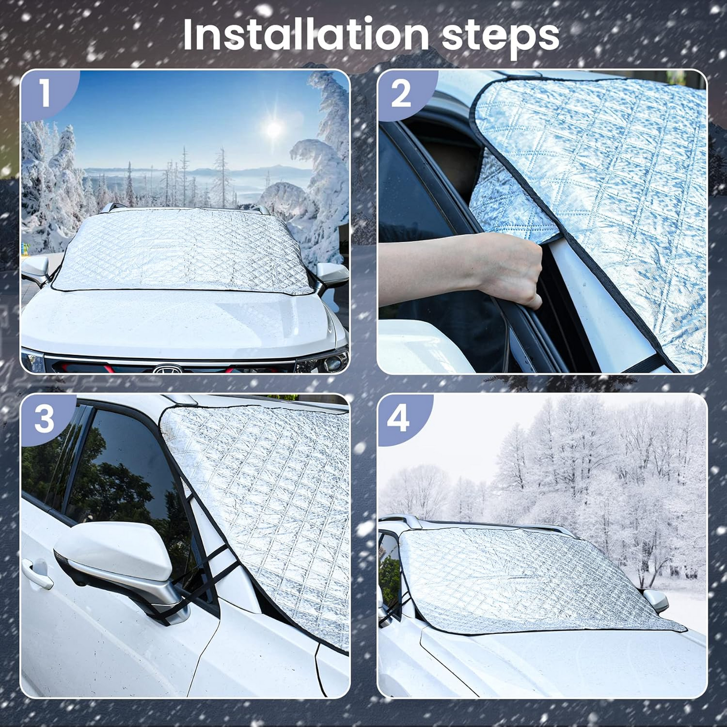 Car Front Window Cover – Winter Windshield Ice Protection Film