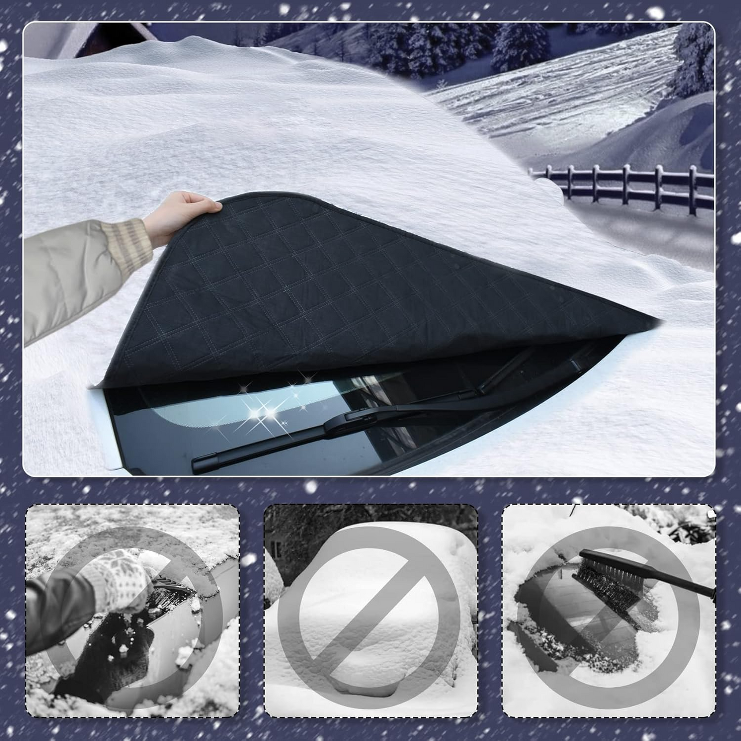 Car Front Window Cover – Winter Windshield Ice Protection Film