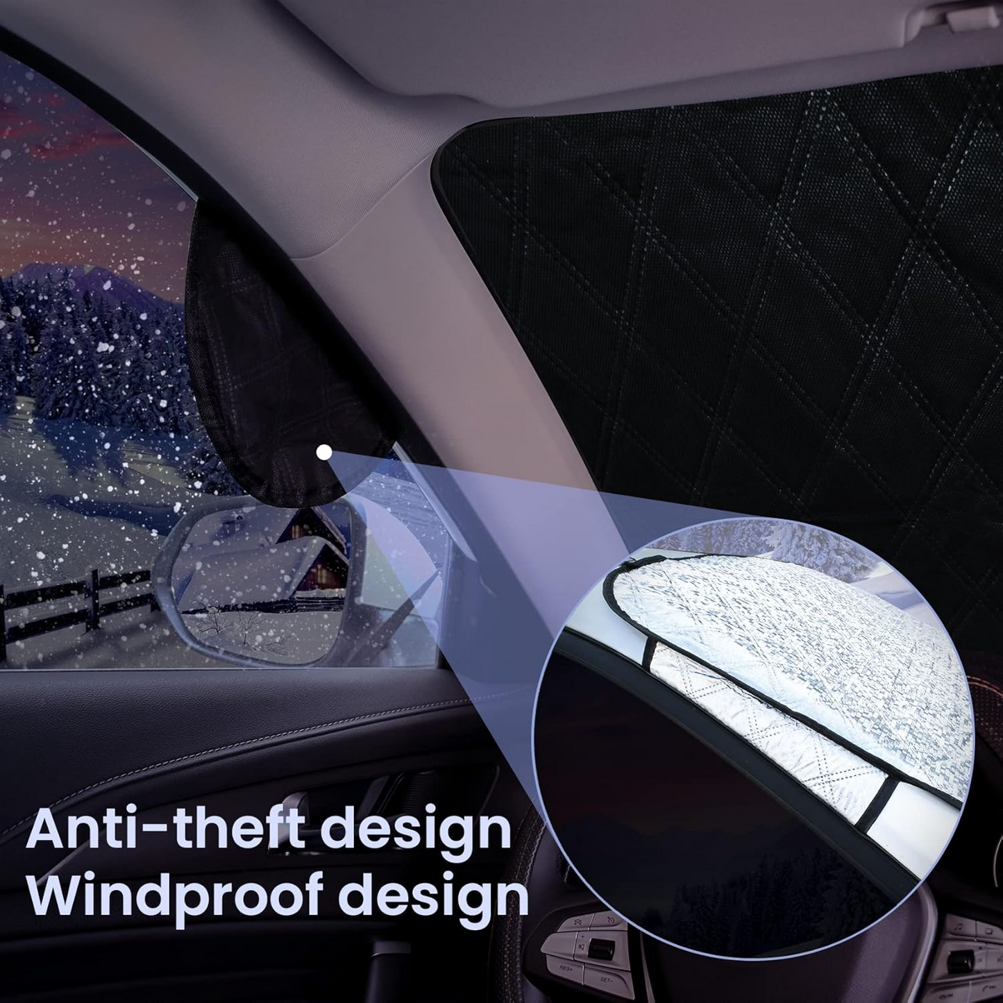 Car Front Window Cover – Winter Windshield Ice Protection Film