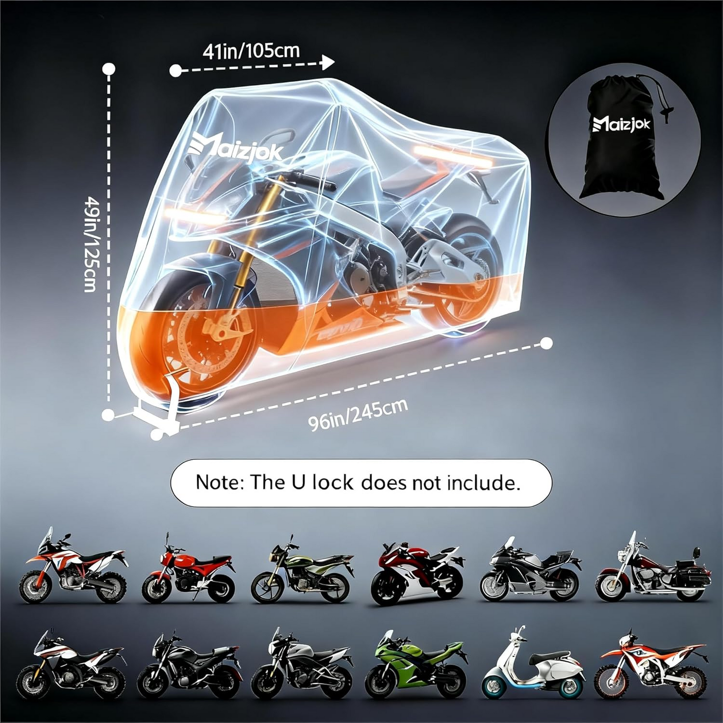 Waterproof Motorbike Cover – Heavy Duty All-Weather Protection